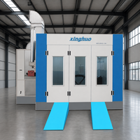 Cabine de peinture au gaz naturel Elite 24 kW, modèle 80, très demandée ° Cabines de peinture pour voitures C Baking, certifiées CE, fiables, avec éclairage 1000 lux