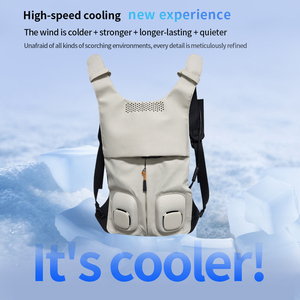Yibicheng 2025 verano nuevo chaleco de aire acondicionado inteligente de talla grande poliéster impermeable con cierre de cremallera refrigeración <span class=keywords><strong>aliviar</strong></span> el calor - Product Image 4
