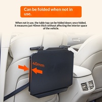 Table de repas multifonctionnelle pour voiture, support de tasse, plateau pliable, support de rangement pour ordinateur portable et boissons