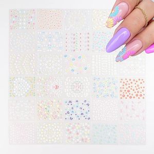 Popular Self-Adhesive 3D French Style Nail Art Decals Cross-Border Colorful <b>Flower</b> Heart <b>Stickers</b> Made of Plastic - Product Image 5