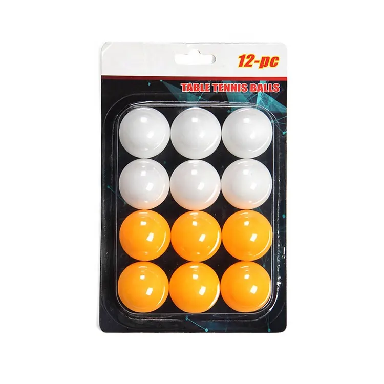 Maatwerk 12 Pcs Blisterverpakking Plastic Tafeltennis Ballen Ping Pong