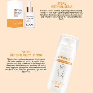 Lotion Tubuh Pelembap Organik OEM untuk Kulit Kering, Pemutih, Pencerah, dengan Asam Hialuronat, Kolagen, dan Retinol - Product Image 4