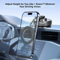 Support de tablette magnétique à bras mécanique réglable avec base à ventouse pour navigation automobile, écran flottant, miroir, support de tablette pour salle de sport