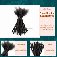 Extensions de dreadlocks 100 % cheveux humains, 4 à 6 pouces, 0,4 cm, noir naturel, couleur personnalisée, pour hommes et femmes, vente en gros