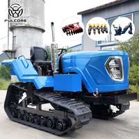 Layanan Purna Jual Lengkap Crawler Rotary Tiller FULCORE Sasis Tugas Berat Pengoperasian Mudah untuk Pekerjaan Pertanian Traktor Crawler