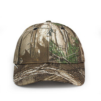 Al Aire Libre Camo Impresión digital Real 6 Panel Árbol Camuflaje Montar Gorras de béisbol tácticas Sombreros con cierre de velcro personalizado Volver
