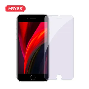 Pelindung Layar Ponsel iPhone SE, Anti Sinar Biru, Kaca Datar, Penghalang UV, Kaca Tempered, Anti Sinar Biru, untuk iPhone SE 2022