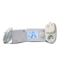 Termostato Digital No Programable para Caldera de Calefacción Hidrónica, Controlador de Temperatura Inalámbrico por Radiofrecuencia