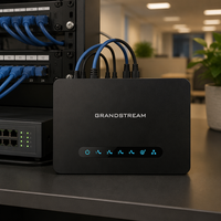 Grandstream HT818V2 Adattatore Telefonico Analogico ATA a 8 Porte FXS, VoIP PBX per Ufficio, Gigabit, NAT, SIP, Voce HD, Auto-Provisioning