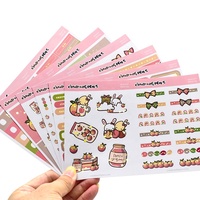 Hojas de Pegatinas Decorativas Personalizadas de Alta Calidad, Suministros para Diarios y Scrapbooking, Hoja de Pegatinas de PVC con Corte Kiss Cut y Lámina Dorada Coreana