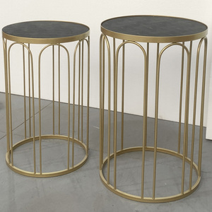Mesa <span class=keywords><strong>Consola</strong></span> de Estilo Europeo Moderno con Superficie de Cuero y Base de <span class=keywords><strong>Metal</strong></span> para Dormitorio, Apartamento, Sala de Estar, Comedor, Entrada - Product Image 3