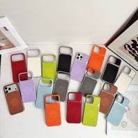 Coque rigide en PC effet givré en cuir PU Litchi à ondulations aquatiques pour iPhone 13 14 15 16 17 18 Pro Max, compatible charge sans fil, magnétique et fine