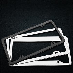 Cadre de plaque d'immatriculation en acier inoxydable et alliage d'aluminium de style américain, personnalisation populaire des plaques d'immatriculation, cadre de plaque d'immatriculation - Product Image 6