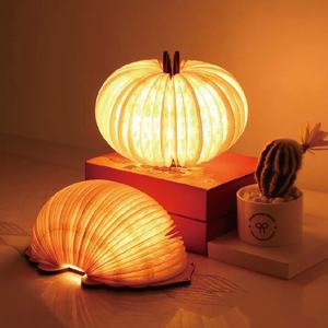 Neue kreative Faltpapier Tisch lampe Neuheit Laterne LED Nachtlicht Home Decor Craft <span class=keywords><strong>Promo</strong></span> Geschenke - Product Image 5