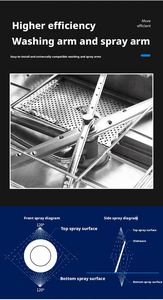 Lave-<span class=keywords><strong>vaisselle</strong></span> à capot haute efficacité pour verre, lave-<span class=keywords><strong>vaisselle</strong></span> professionnel pour bar avec rinçage et stérilisation - Product Image 3
