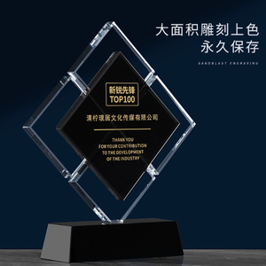 कस्टम वर्ग स्पष्ट क्रिस्टल ग्लास ट्रॉफी. लेजर-एटेड टीवी/फिल्म चरित्र लोगो फिल्म फेस्टिवल के साथ फ्रेंडली - Product Image 5