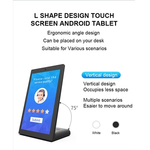 Xách Tay L Forma cảm ứng phía trước NFC 10 inch 10 "evalu sự hài lòng của khách hàng hệ thống Android <span class=keywords><strong>tablet</strong></span> với đứng cho ngân hàng quán rượu - Product Image 6