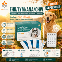 Super Septembre : Kit de diagnostic vétérinaire pour chiens EHR/LYM/ANA/CHW (Ehrlichia, Lyme, Anaplasma, Dirofilaria)