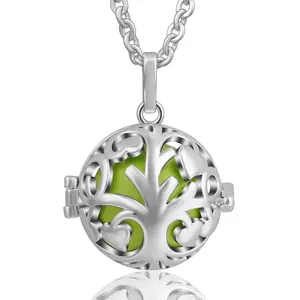 Angel Wing Family Tree of Life Angel Callers Mexican Bola Ball Silver Plated Angel Baby Pregnancy Chime