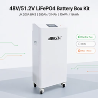 Kit de batterie DIY Jkcell V3 51.2V 314Ah Lifepo4 avec certification CE, aérosol d'extinction d'incendie, CANBUS/RS485 pour 16kWh solaire/électrique