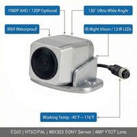 Caméra latérale pour véhicule, camion, métal, vision nocturne, étanche IP68, AHD 1080P, vision nocturne pour camion/bus/voiture, DVR mobile NVR