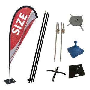 Bandera Publicitaria para Exteriores YF, Bandera de Playa con Diseño de Pluma, Banderas de Fibra de Vidrio Resistentes al Agua y Duraderas para Publicidad Comercial de Restaurantes - Product Image 6