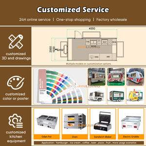 JINLIJING Enclosed Concession Mobile Bar Food Trucks Hot Dog Kebab Pizza Cart Cafe <strong>Ice</strong> <strong>Cream</strong> Coffee <strong>Trailers</strong> With Full Kitchen - Product Image 6
