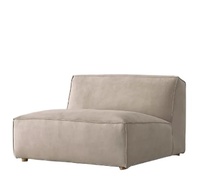 Ensemble de canapés modulaires en cuir Como au design moderne pour salon, meubles de luxe, canapé sectionnel en tissu