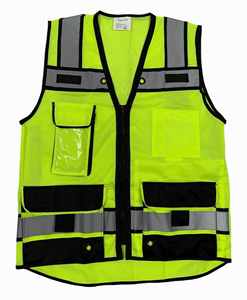 Custom Men's <b>Reflective</b> Vest <b>Jacket</b> Workwear Mesh Shirt with Safety <b>Reflective</b> Pockets Personalized Logo - Product Image 3