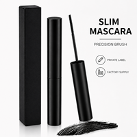 Maskara Hitam Slim dengan Kuas Presisi, Melentikkan dan Memisahkan Bulu Mata, OEM ODM Label Pribadi Produsen Kustom