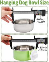Abreuvoir pour lapin, hamster, animal de compagnie, cage suspendue, acier inoxydable, chien, chat, bol à nourriture et à eau durable pour chiot, chaton
