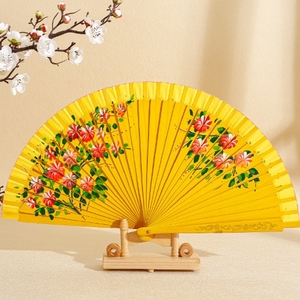 Éventail pliant artisanal en bois de haute qualité, style 2024, 23 cm, espagnol, double face, peint à la main, cadeau, Abanicos De Mano - Product Image 5