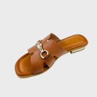 Mules d'été vintage pour femmes, antidérapantes, à bout carré ouvert, à talon bas, pour l'extérieur, tendance, vente en gros
