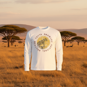 T-shirt a maniche lunghe del Parco Nazionale della Riserva Samburu in Kenya, design Safari Wildlife - Product Image 3