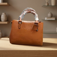 BS INTERNATIONAL Tas Selempang Wanita Kulit Asli Berkualitas Tinggi Tahan Air 2-2.9L dengan Ritsleting dan Tali Bahu Dua
