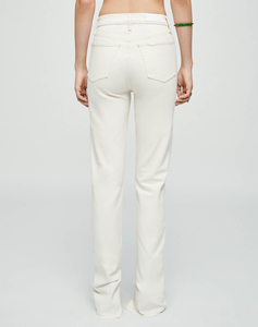 <span class=keywords><strong>Jeans</strong></span> personalizzati Comfort Stretch <span class=keywords><strong>bianco</strong></span> a vita alta a tutta lunghezza lavato dritto Modulare stile stivale <span class=keywords><strong>Jeans</strong></span> elasticizzati Denim da <span class=keywords><strong>donna</strong></span> <span class=keywords><strong>Jeans</strong></span> - Product Image 2