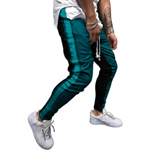 KITSM07 Men's 100% Cotton Tracksuits Colorful Striped <b>Joggers</b> for Outdoor Training Windproof Breathable Plus Size for Autumn - Product Image 4