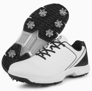 Men <b>Golf</b> Shoes Non Slip Waterproof Cushioning <b>Golf</b> Sneakers Leather Microfiber Mesh Lace Up Course Footwear - Product Image 4