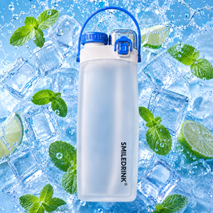 Botella de agua deportiva plegable de silicona de 600 ml con logotipo personalizado Smiledrink, botella de agua reutilizable y plegable para gimnasio. - Product Image 2