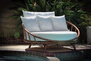 Canapé-lit d'appoint de grande taille pour l'extérieur et l'intérieur, chaise de jardin, siège de <span class=keywords><strong>piscine</strong></span>, avec coussin et oreillers, canapé-lit rond - Product Image 4