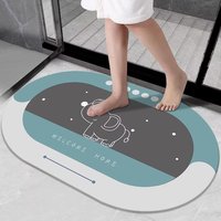 Tapis de bain rond super absorbant à taille personnalisée Tapis de salle de bain à la boue de diatomée à séchage rapide
