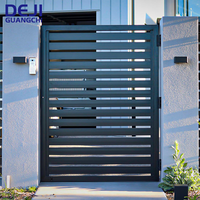Portail piétonnier moderne en aluminium sur mesure pour allée de jardin de villa, résistant à la rouille, thermolaqué, portail d'entrée, directement de l'usine OEM