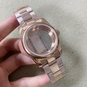Mouvement NH35/36 Boîtier à bracelet en acier Verre saphir <span class=keywords><strong>mod</strong></span> Set Circle bezel Middle high light Silver Metal band with Magnifying glass - Product Image 5