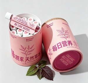 Tubo de Papel Redondo Ecológico de Grado Alimenticio, Envase Circular para Polvo Probiótico y Suplementos para la Salud - Product Image 3