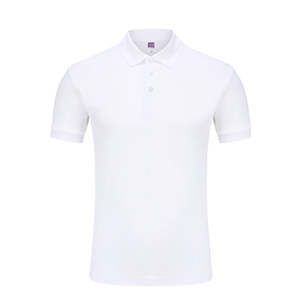 100% algodón en blanco diseño de logotipo personalizado de manga corta Camiseta Polo en blanco camiseta de camarero de gran tamaño logotipo personalizado - Product Image 6