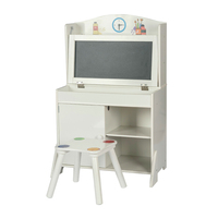Meilleur prix pour un bureau et une chaise pour enfants, meubles avec étagère à livres et rouleau de papier (5m), table à dessin pour enfants avec rangement