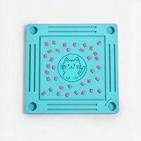 Plateau de piscine Mah Jong de conception privée personnalisé Table de Mahjong flottante carrée de 35.5 "avec support de carreaux