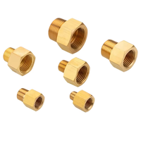 Konektor Pipa Kuningan Hex Nipple BSPP/BSPT/NPT Berulir Pria Wanita untuk Sistem Perpipaan dan Penyediaan Air