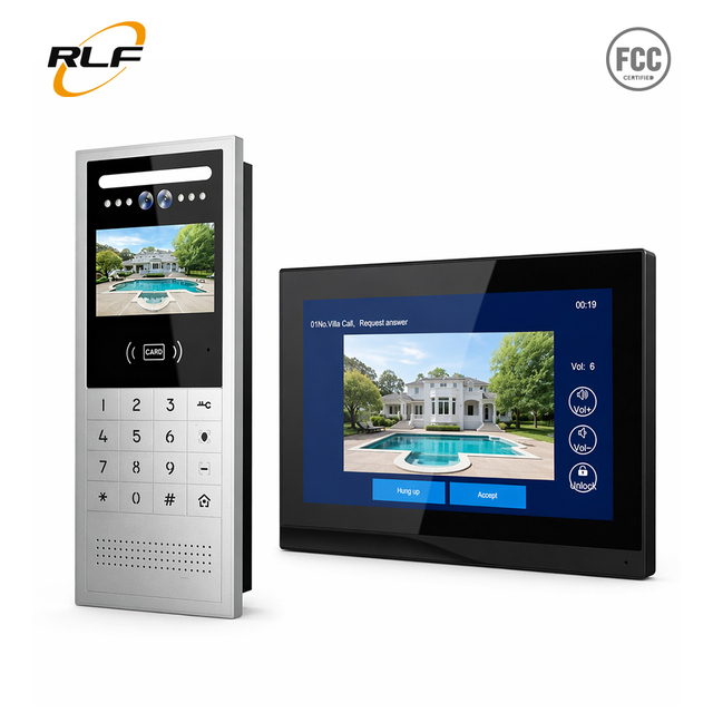 Multi Apartment Face Recognition Video Intercom System Two-way Video Call 7-inch Touch Screen Built-in Siren Tuya App Access