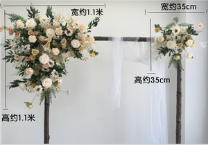 Mur de fleurs artificielles en soie rose pour mariage, série rose, moderne, imperméable, décoration de fond pour hôtel et mariage - Product Image 2